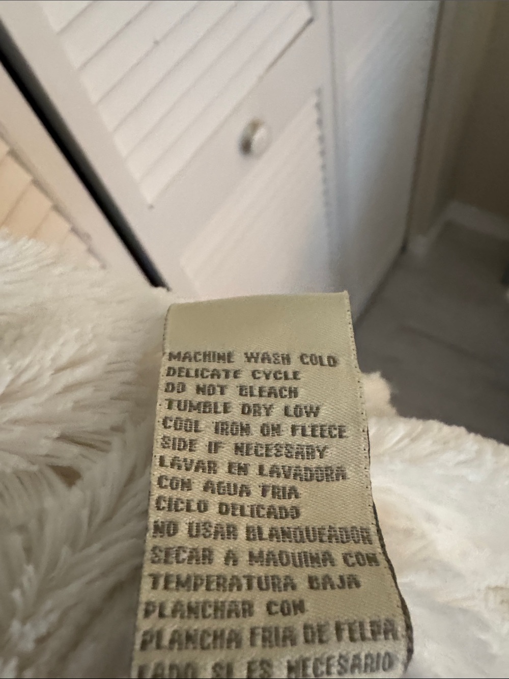 GreenTea Cream Sherpa-Lined Zip Front Jacket, XLarge - Picture 5 of 7